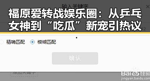福原爱转战娱乐圈:从乒乓女神到“吃瓜”新宠引热议